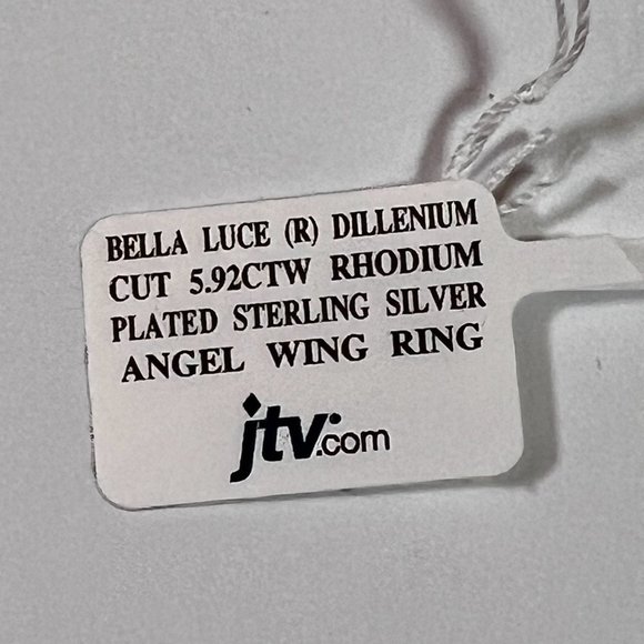 Bella Luce Dillenium Cut Angel Wing Ring NWT – 925 Silver/Rhodium, Size 6 - Picture 8 of 8